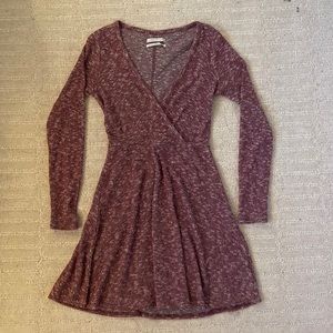 S Urban Outfitters long sleeve maroon wrap dress.